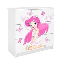 Dětská komoda Babydreams bílá - Víla 1