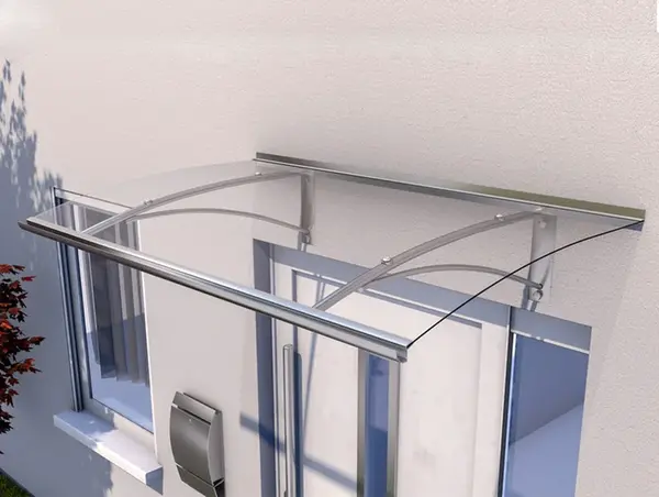 Vchodová stříška Guttavordach PT/G 160 x 90 cm stříbrná / čirá