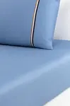 Bavlněné prostěradlo s gumou BOSS BLINEA Horizon 180 x 200 cm modrá barva