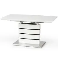 Stùl Nord 140/180 Mdf/Ocel – Bílý/Černá