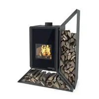 Krbové kachle FLAMINGO DELUXE KAMPA pravá, sivá FLHSF42-018