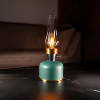 Stolní lampa Olia USB IP44 green