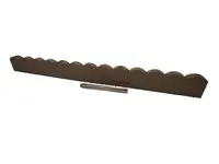 Multy home Zahradní obrubník SCALLOPED hnědý 120 cm, gumový (včetně hřebů) MHEU5000001, 1 ks