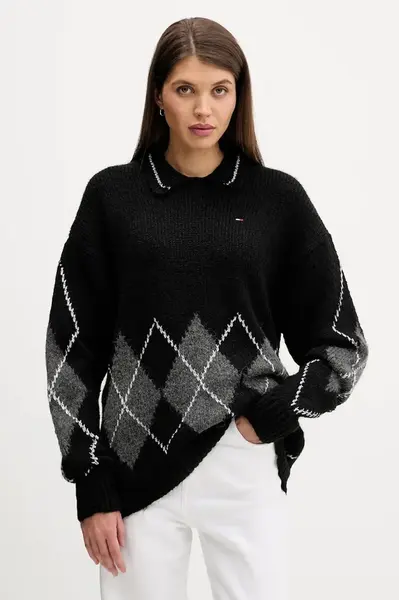 Svetr s příměsí vlny z alpaky Tommy Jeans