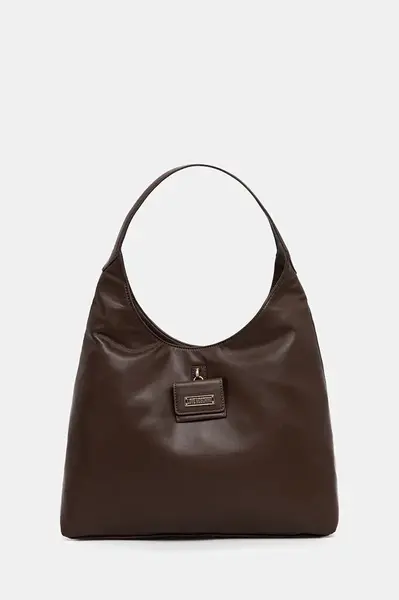 Kabelka Love Moschino hnědá barva, JC4393PP0NKN0313