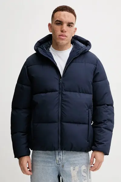 Bunda Hollister Co. tmavomodrá barva, zimní, KI332-5061-200