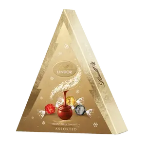 LINDT LINDOR Vánoční stromeček Zlatý Mix 125 g