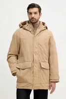 Péřová bunda Tommy Hilfiger béžová barva, zimní, MW0MW40632