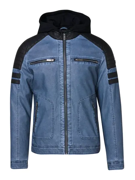 KOROSHI Prechodná bunda  modrá / čierna