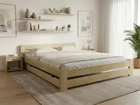 Posteľ Laura 120 x 200 cm, borovica Rošt: S latkovým roštom, Matrac: Matrac DELUXE 10 cm