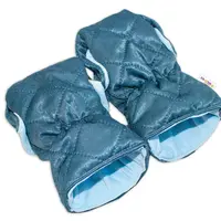 Baby Nellys Rukávník ke kočárku, prošívaný, Velvet - modrý