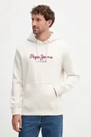 Mikina Pepe Jeans pánská, béžová barva, s kapucí, s aplikací, PM5800009