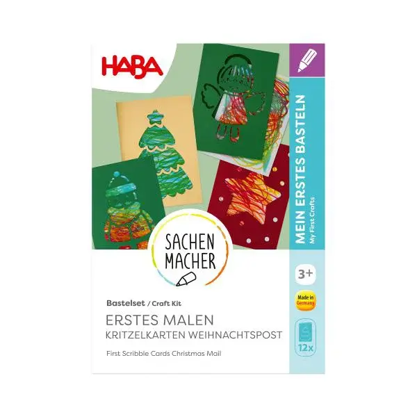 Haba Kreativní sada První čmárací kartičky Vánoční pošta