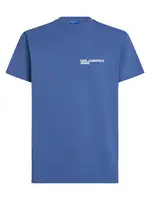 KARL LAGERFELD JEANS Tričko ' SCHMAL GESCHNITTENES'  modrá / prírodná biela