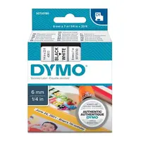 Dymo D1 43613, S0720780, 6mm x 7m černý tisk / bílý podklad, originální páska
