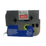 Kompatibilní páska s Brother TZ-465 / TZe-465, 36mm x 8m, bílý tisk / červený podklad