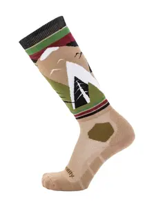 Meatfly sNB & SKI ponožky Leeway Safari Mountains | Žlutá | Velikost L