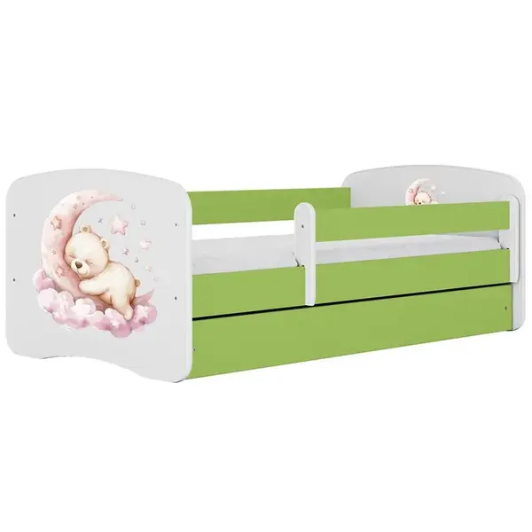 Dětská postel Babydreams+SZ+M zelená 80x180 sen