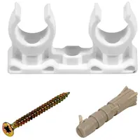 Príchytka dvojitá na rúry 14/15 mm (5 ks)