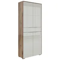 Voleo SKŘÍŇ NA ŠANONY, barvy dubu, světle šedá, 81/199/37 cm