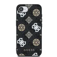 Zadní kryt Guess PU 4G Peony MagSafe pro Apple iPhone 16e, černá