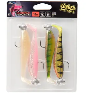 Fox rage gumová nástraha zander pro loaded uv mixed colour packs - 12 cm 12 g