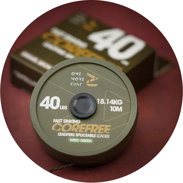 One more cast bezolovnatá šňůrka corefree leadfree leader 10 m 40 lb - weed green