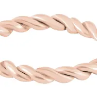 Troli Moderní kroucený růžově zlacený prsten 50 mm