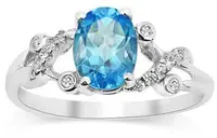 Silvego Stříbrný decentní prsten s topazem Gio Caratti JJJBR24 57 mm