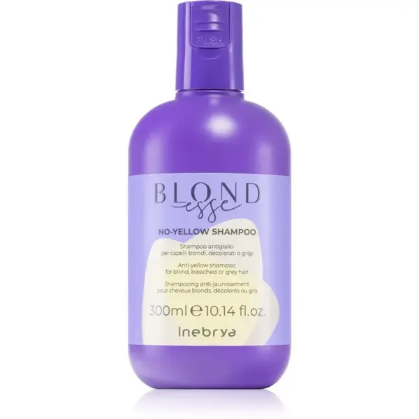 Inebrya BLONDesse No-Yellow Shampoo šampon neutralizující žluté tóny pro blond a šedivé vlasy 300 ml