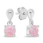 Brilio Silver Stříbrné náušnice s růžovými opály EA1137WP