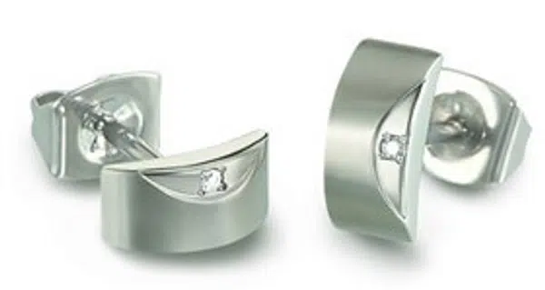 Boccia Titanium Elegantní titanové náušnice s diamanty 05007-02