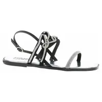 Dámské sandály Karl Lagerfeld KL87425 GSL heavy glitter silver 37