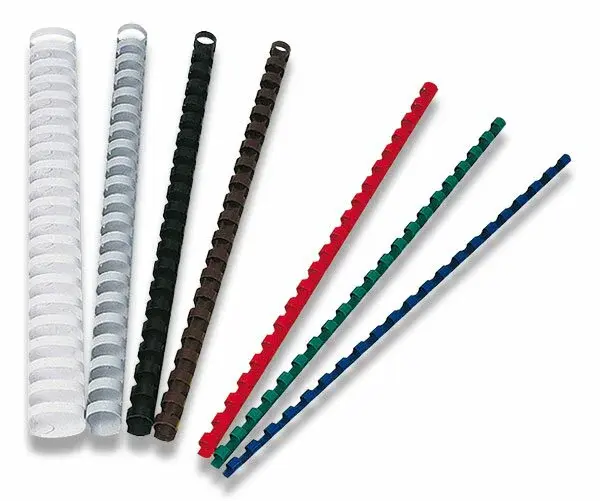 Plastový hřbet pro kroužkový vazač - průměr 10 mm, 100 ks, bílý