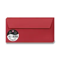 Barevná obálka Clairefontaine, DL, samolepicí, 20 ks - červená