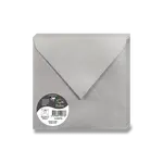 Barevná obálka Clairefontaine 165 × 165 mm, olizová, 20 ks - stříbrná