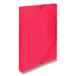 Box na dokumenty Transparent, A4, hřbet 30 mm - červené