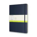 Zápisník Moleskine - tvrdé desky, XL, čistý - modrý