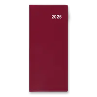Kapesní diář měsíční 2026 - bordó