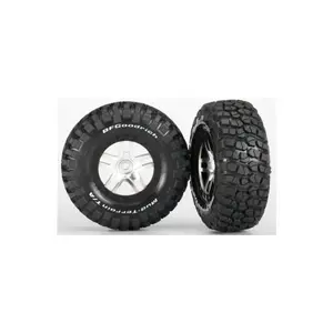 Traxxas kolo 2.2/3.0", disk SCT Split-Spoke saténový-černý, pneu KM2 S1 (2)