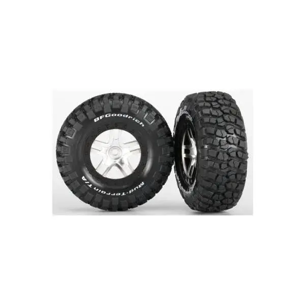 Traxxas kolo 2.2/3.0", disk SCT Split-Spoke saténový-černý, pneu KM2 S1 (2)