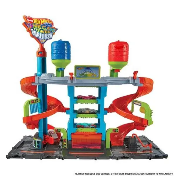 Mattel Hot Wheels City color shifters automyčka se spirálou