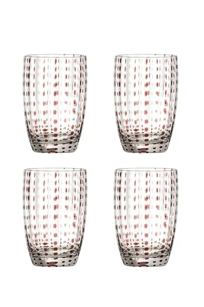 Sada skleniček Bloomingville Brinley 350 ml 4-pack hnědá barva