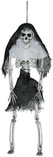 Visiaca dekorácia Kostra so závojom 45cm