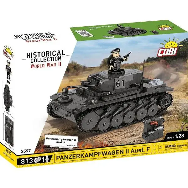 Cobi II WW Panzerkampfwagen II Ausf. F, 1:28, 813 k, 1 f