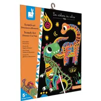 Janod Atelier vyškrabovací obrázky Dinosauři Sada Mini 5+
