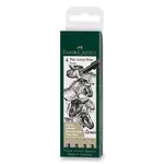 Popisovač Faber-Castell Pitt Artist Pen - sada 4 ks, XS, S, F, M, černé