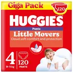 HUGGIES® Kalhotky jednorázové Little Movers Pants vel. 4 (9-14 kg), 120 ks BOX