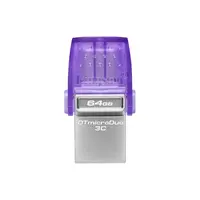 Kingston DataTraveler MicroDuo 3C 64GB USB-A + USB-C fialová
