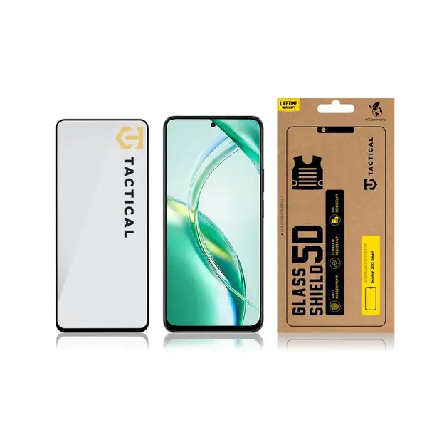 Tvrzené sklo Tactical Glass Shield 5D pro Honor 200 Smart, černá